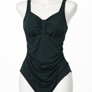 Source Unknown Dark Teal One-Piece Swimsuit